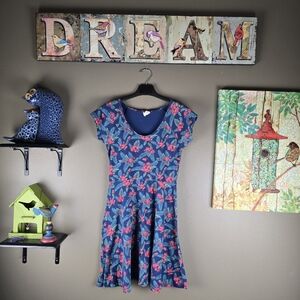 Mata Traders Floral Print Mini Dress Medium